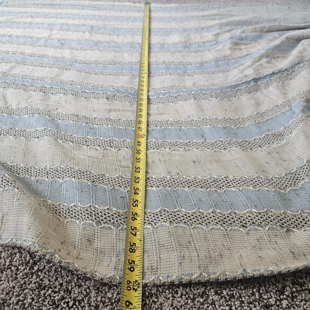 Vintage 1970s Scandinavian Style Natural Woven Fibers Fabric Drape Curtains Pair